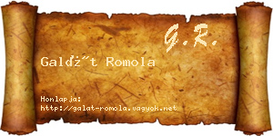 Galát Romola névjegykártya